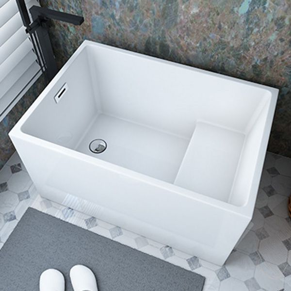 Bathroom Modern Acrylic Small Tub with Left-Hand Drain Bathtub