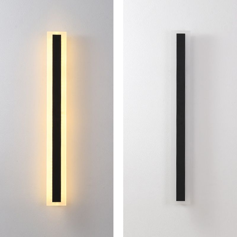 Metal Linear Wall Mount Lamp Simple 1 Light Wall Mounted Light Fixture