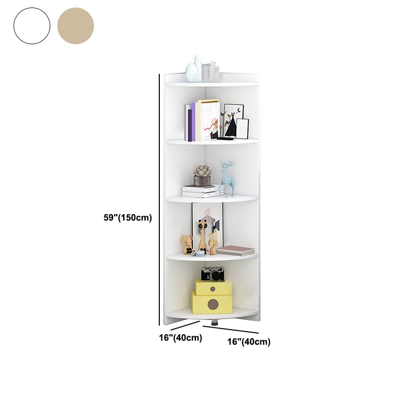 Closed Wooden Bookshelf Modern Minimalist Home Living Room Corner Bookcase