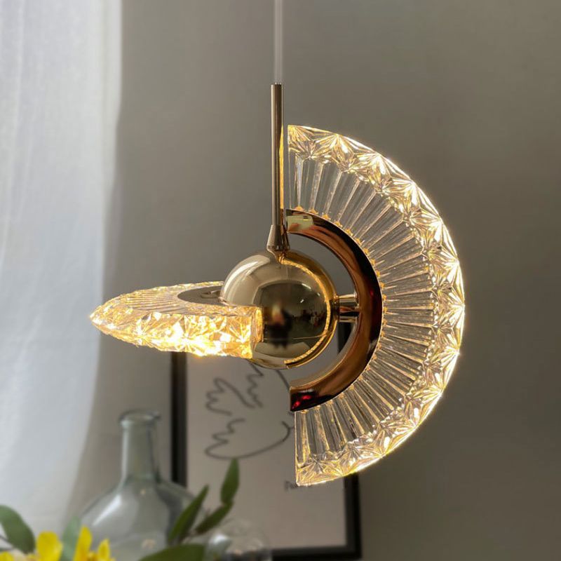 Zeitgenössisches Schlafzimmer im Mini -Anhänger Acrylhänge Deckenlicht mit 2 Lichtern