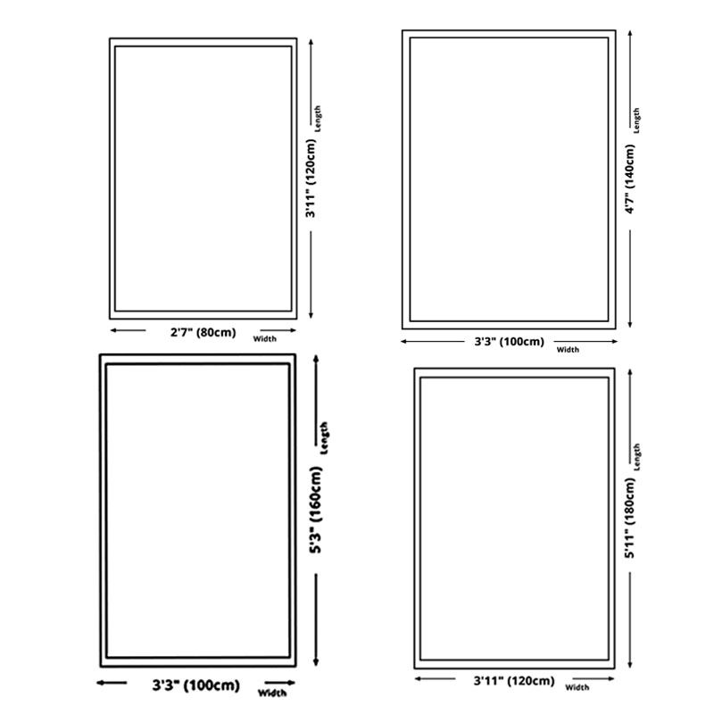 Black Modern Carpet Polyester Graphic Carpet Stain Resistant Carpet for Living Room