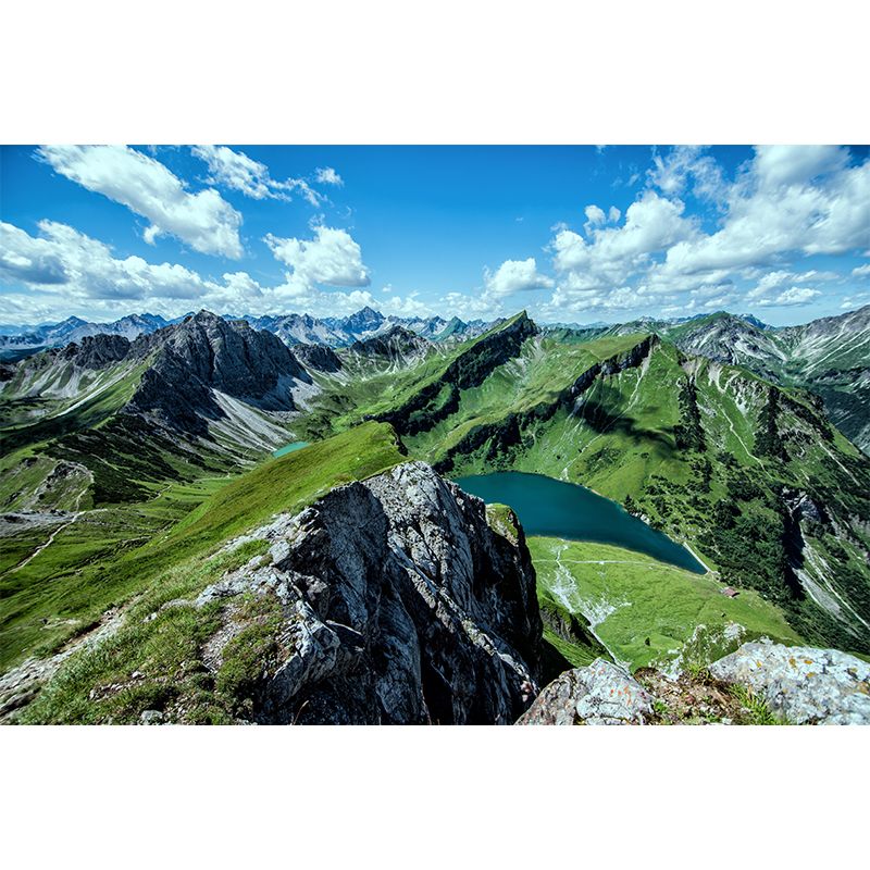 Mountain Photography Mildew Resistant Mural Wallpaper Living Room Wall Mural