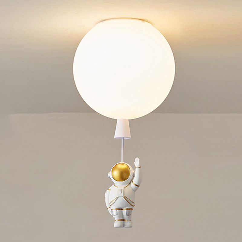 Acryl ballon plafond hanglamp eigentijds plafond inbouw met Spaceman