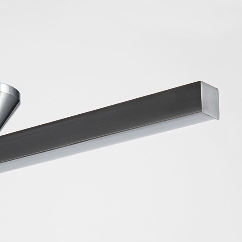 Linear Shape Island Pendant Contemporary Style Metal Single Light Hanging Island Light