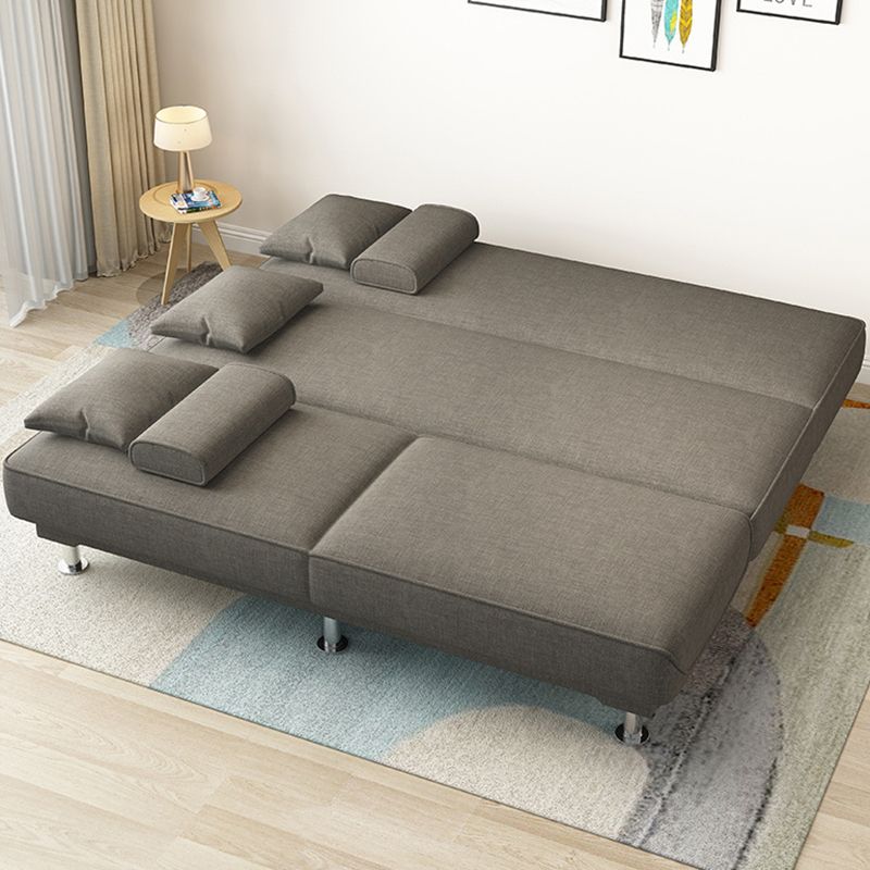 Modern Fabric/Faux Leather Sofa with Pillow Top Arm for Living Room