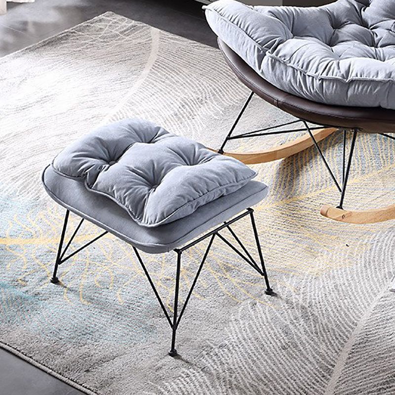 Modern Rocker Chair Metal Frame Friction Resistant Upholstered Rocker Chair