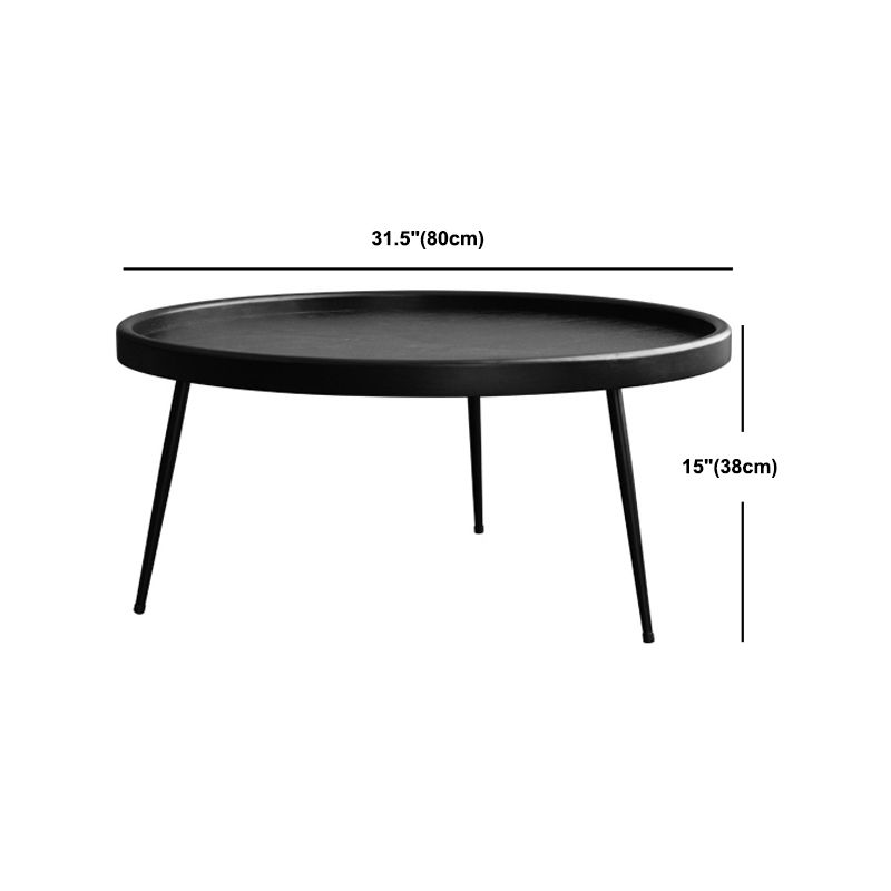 Scandinavian 3 Legs Coffee Table Round Wooden Coffee Table for Living Room