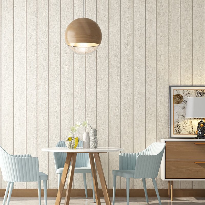 Light Color Wood Board Wallpaper Washable Wall Covering for Living Room Decoration