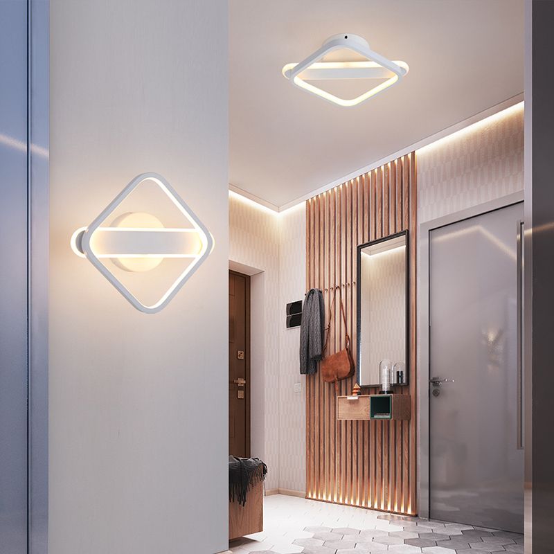 1-licht ronde wand SCONCE Moderne eenvoudige stijl glazen wandverlichting in goud en zwart