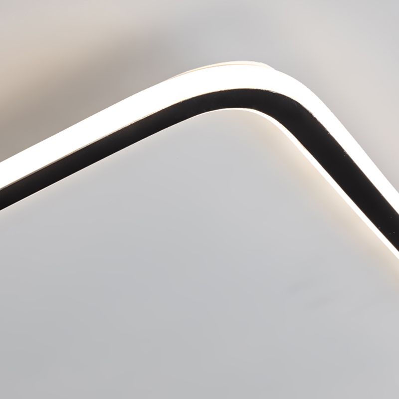 Plafonnier encastré en aluminium à montage encastré à LED minimalisme carré pour le salon