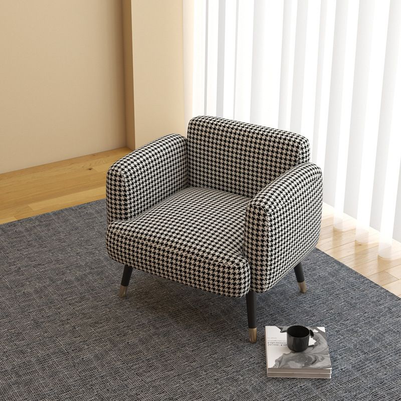 Leather/Faux Leather Modern Sofa 27.95" High Scroll Arm Seating