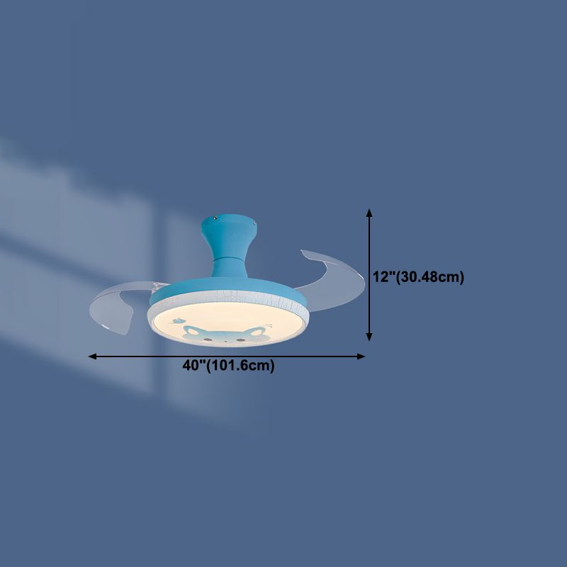 Camera per bambini LED LAMPA LAMPA LAMPARE CONTROLLA DI CONTROLLA DI CONTENIONE SEMI-FLUSH con lama invisibile