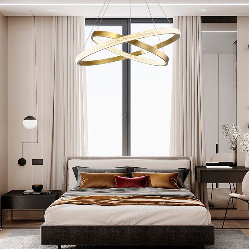 Charakteristische moderne einfache Style LED -Anhänger Kronleuchter Licht für Wohnzimmer Esszimmer Schlafzimmer