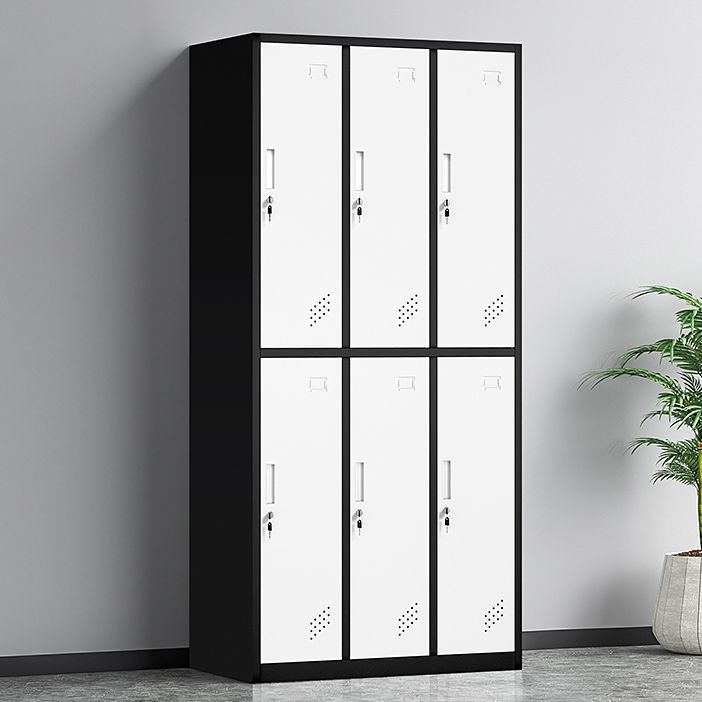 Contemporary Steel Storage Cabinet Non-Hanging Wardrobe Armoire