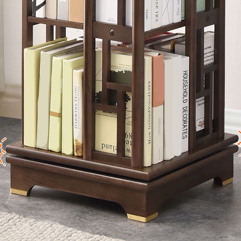 Mid Century Modern Open Storage Bookcase with Shelves for Home Office