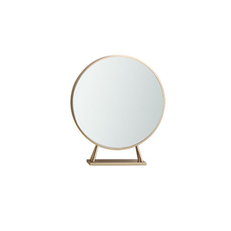 White Gold Makeup Counter with Drawer 15.74" Wide Glam Vanity Tables for Bedroom