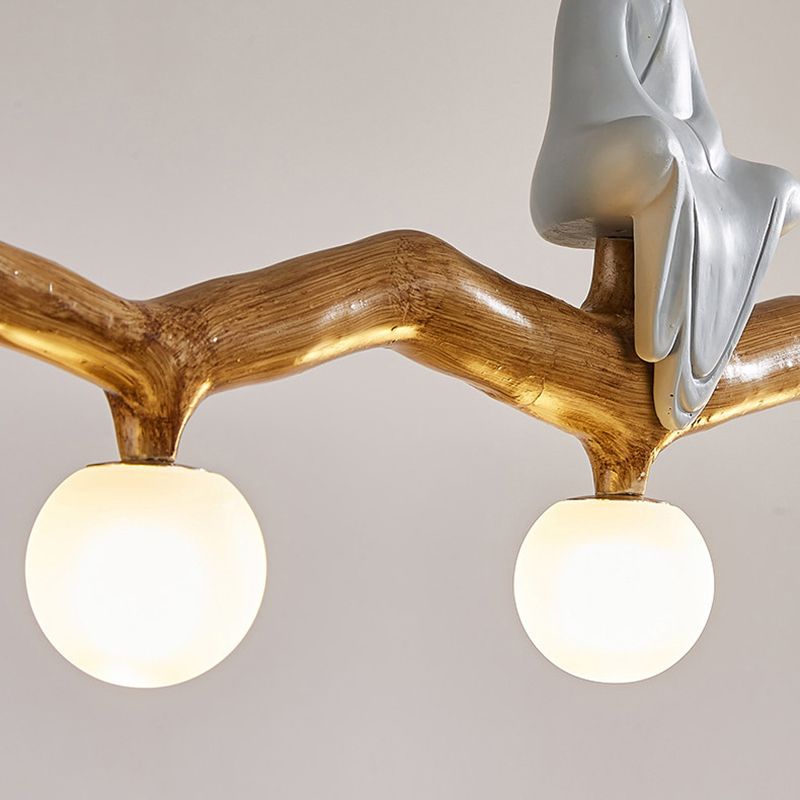 Modern Style Hanging Island Light Glass Hanging Lighting Fixture for Dining Room