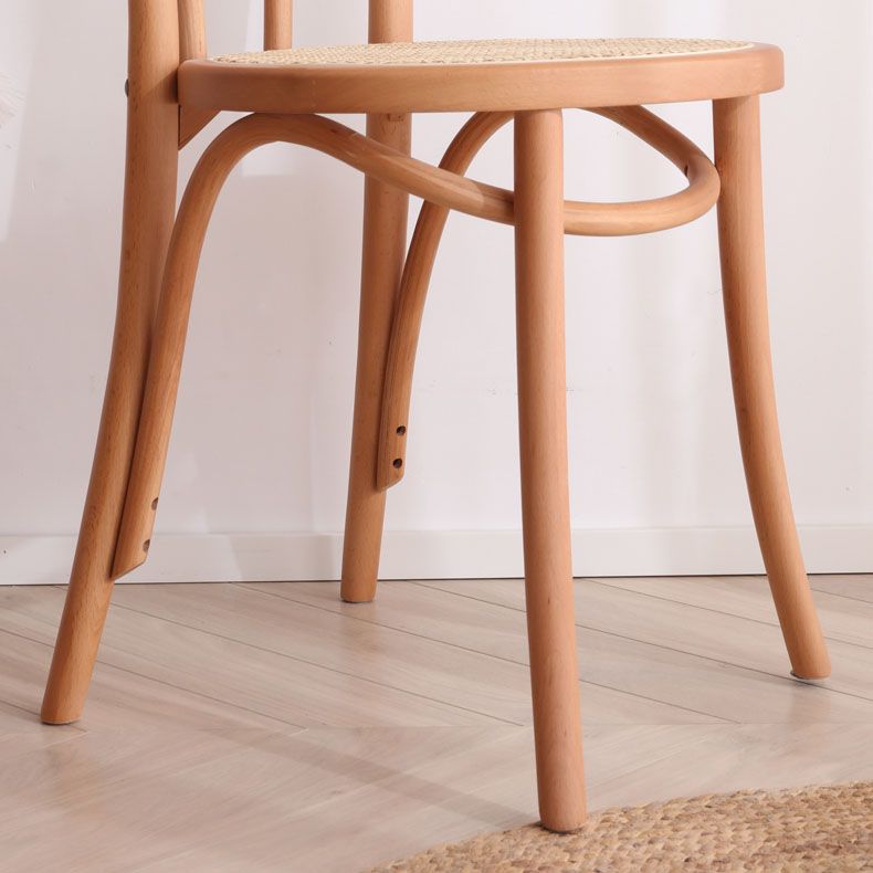 Modern Style Dining Chair Armless Chairs with Wooden Legs for Kitchen