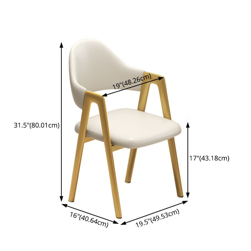 Standard Sintered Stone Top Dining Set with 2 Gold Metallic Legs for Dining Furniture