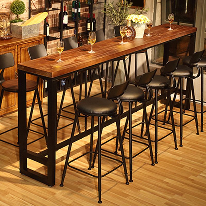 Rectangle Counter Height Dining Table Solid Wood Bar Dining Table