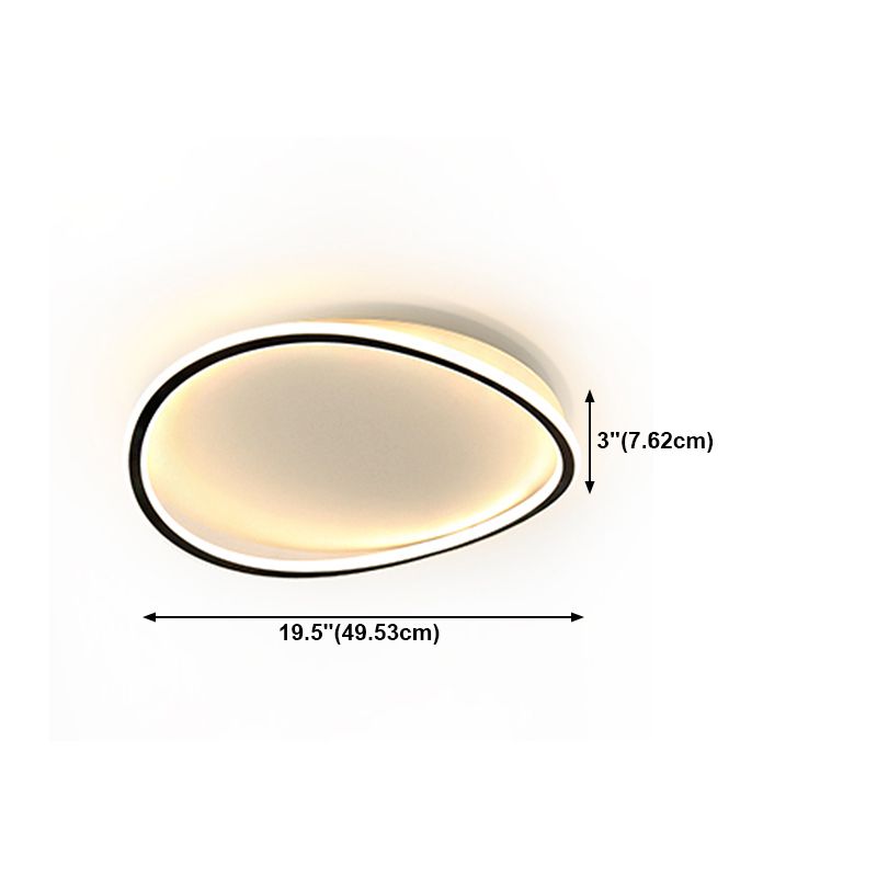 Black Flush Mount Ceiling Lighting Fixture Minimalist LED Metal Flush Mount Lighting