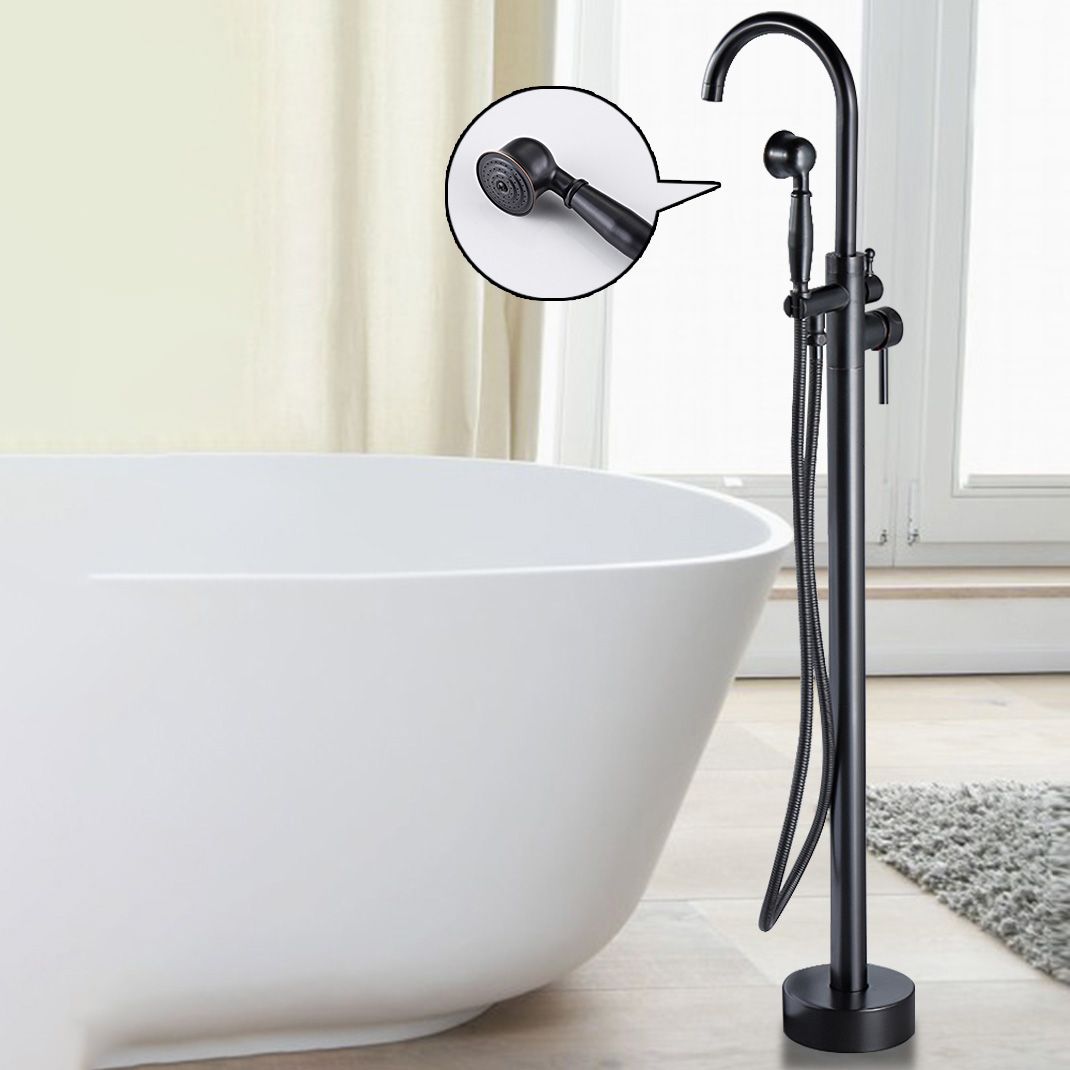 Modern Freestanding Tub Filler Trim Brass Floor Mounted Freestanding Bathtub Faucet