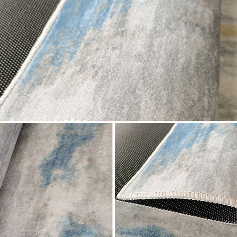 Beige Casual Rug Polyester Striped Rug Stain Resistant Rug for Living Room