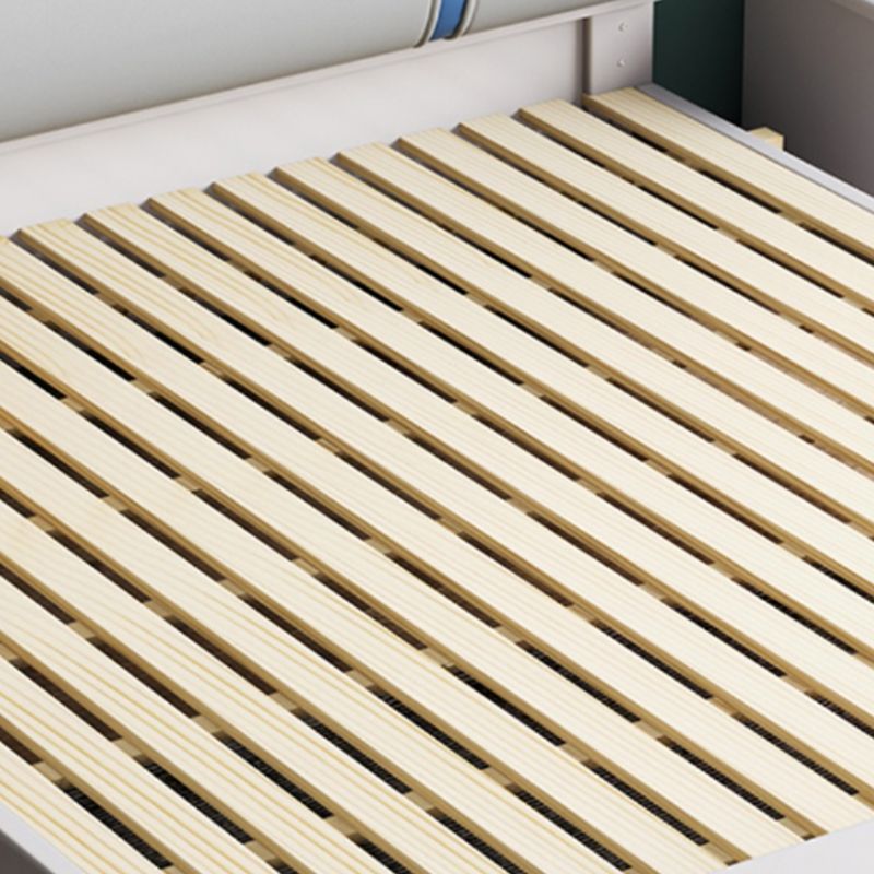 Contemporary Pine Wood Mattress Included with Headboard Rectangular Panel Standard Bed