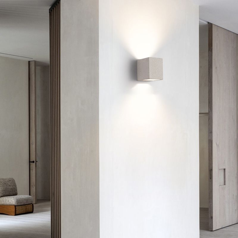 Pallen cúbico Splke Lighting Fixture Concreto Estilo simple Flush Monte Luz de pared