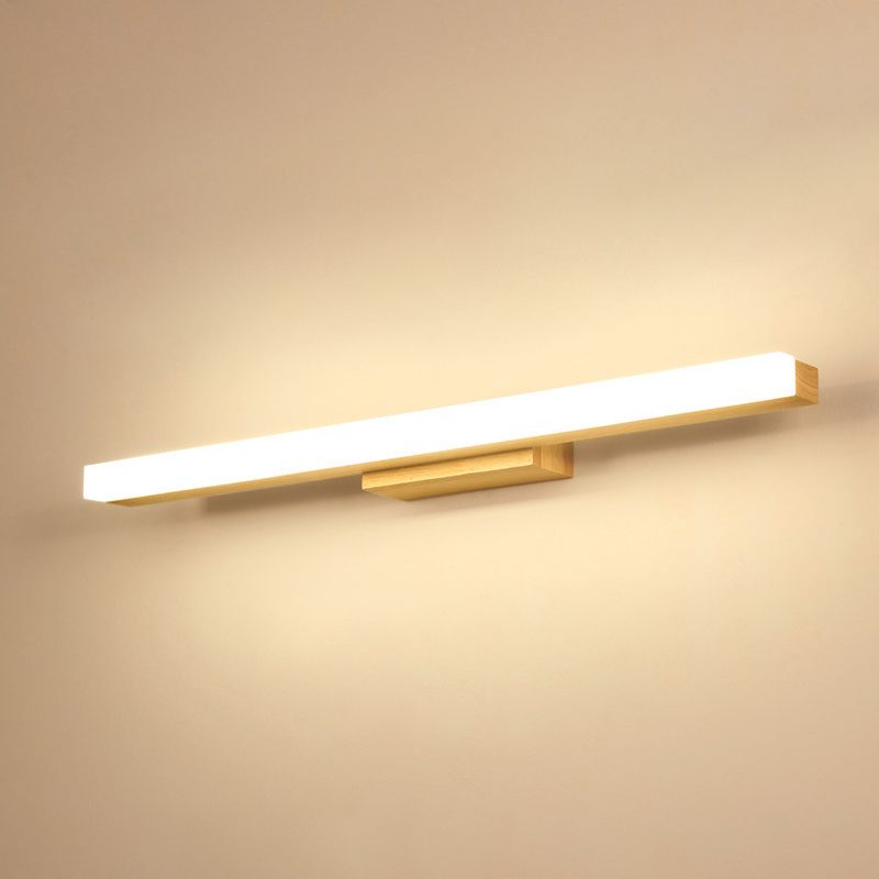 Luce da parete di vanità rettangolare Nordic Minimalist Minimalist Wood Vanity Light