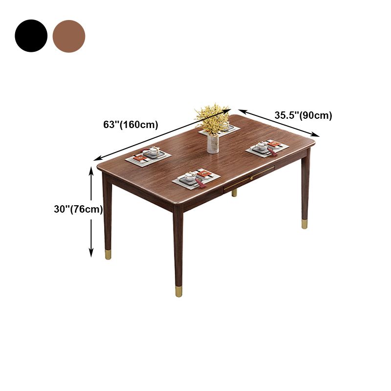 Luxe walnoottafel voor restaurant rechthoek houten eettafel met 4 poten