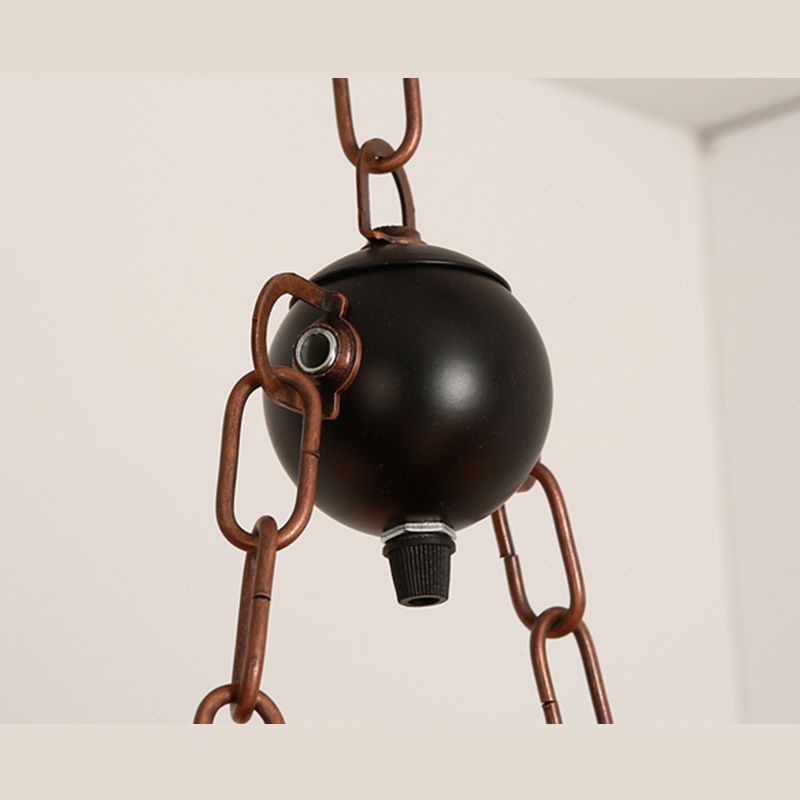 Luces de techo de techo de madera de araña de instrumentos de instrumentos de estilo industrial retro para restaurante