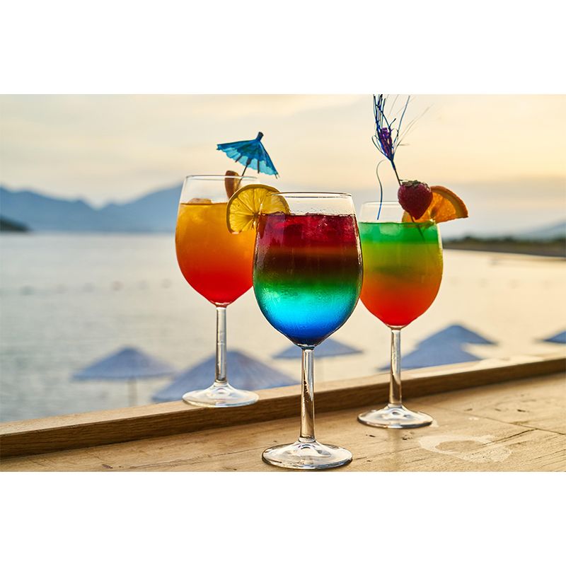 Customized Modern Cocktail Mural Wallpaper Decorative Restaurant Wall Art in Soft Color