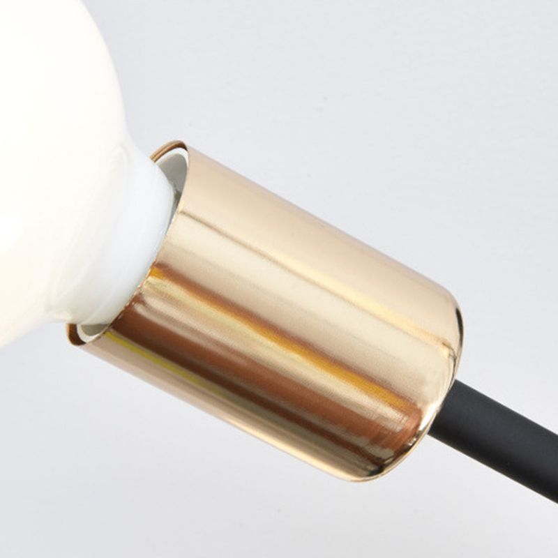 Industrial Vintage Sputnik Ceiling Light Wrought Iron 6-Light Semi Flush Mount for Living Room