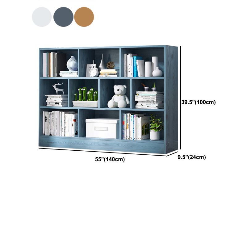 Contemporary Wooden Shelf Bookcase Cube Bookshelf for Study Room