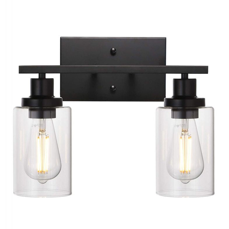 Modern Cylinder Vanity Lighting Fixtures Glass Multi Lights Vanity Wall Sconce