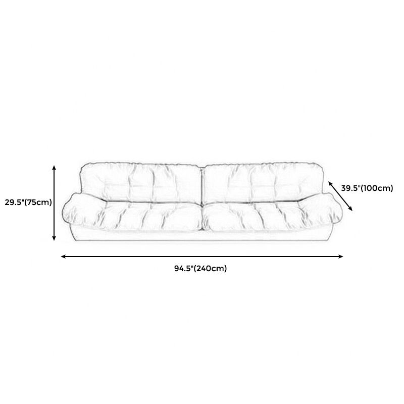 29.53" H Scandinavian Armless Sofa with Tufted Back Sofa for Living Room