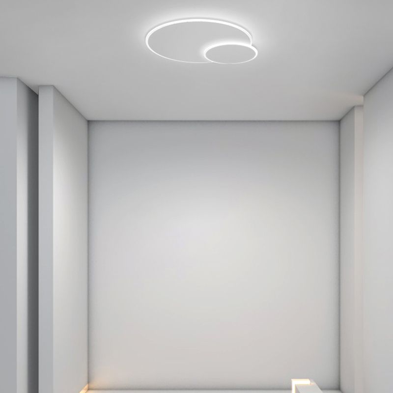 Metal Circular Techo Flush Montaje Luce de techo blanco LED nórdico Lámpara de techo blanco