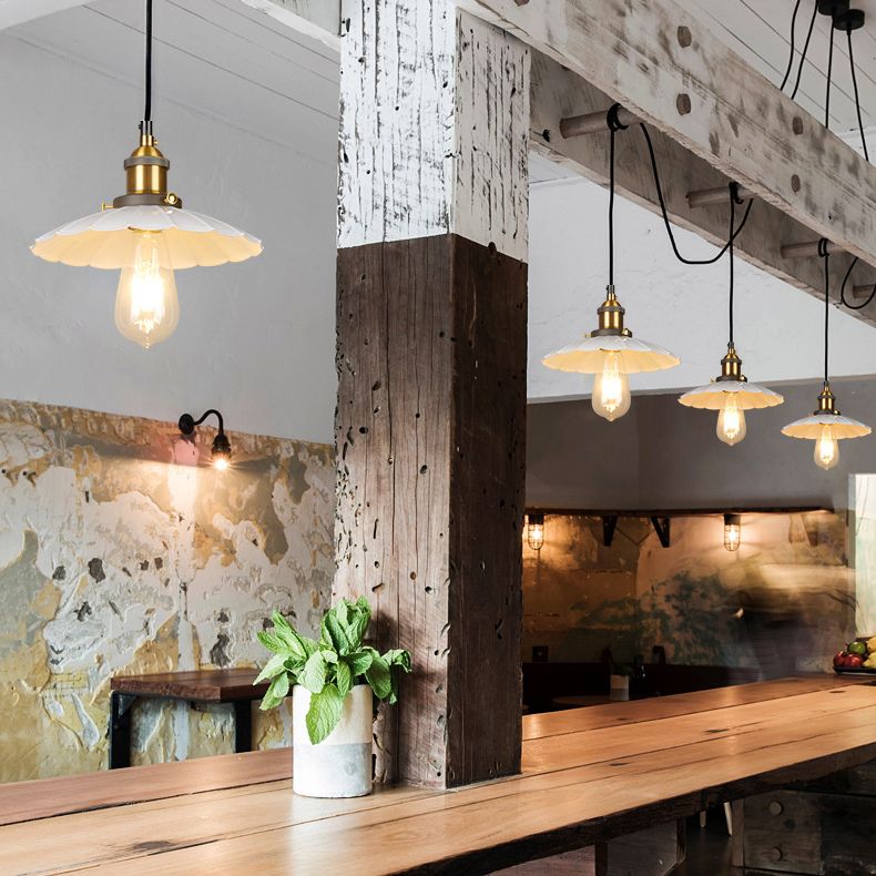 Geschulpte hangende hanglamp industriële stijl metalen hanger verlichtingsarmaturen voor restaurant