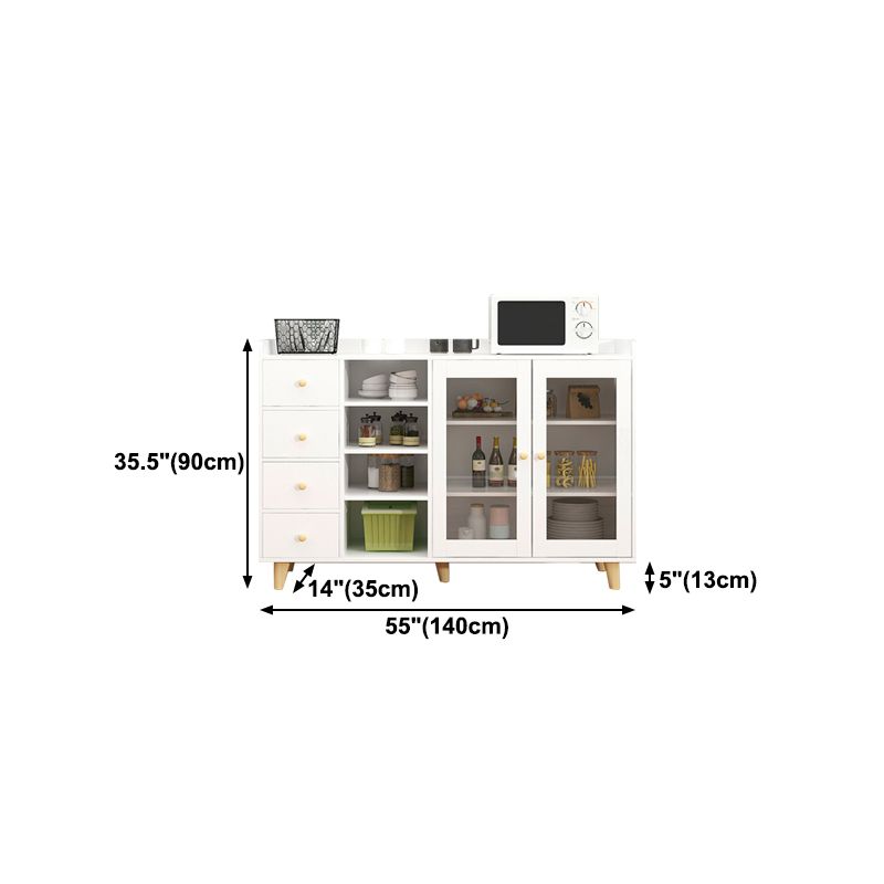 Modern Style Side Board Engineered Wood Sideboard with Door and Drawer