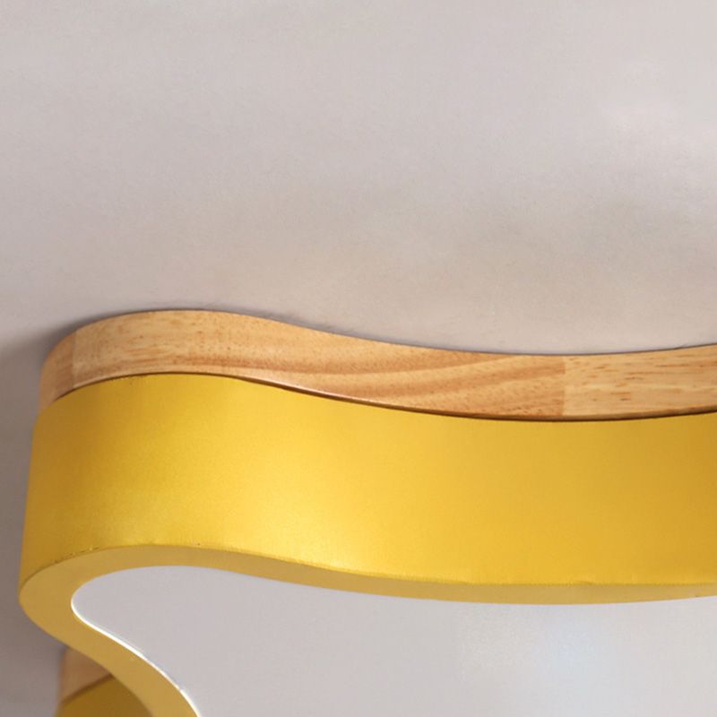 Lampe LED étoile à cinq branches, plafonnier encastré avec abat-jour en acrylique blanc pour chambre à coucher