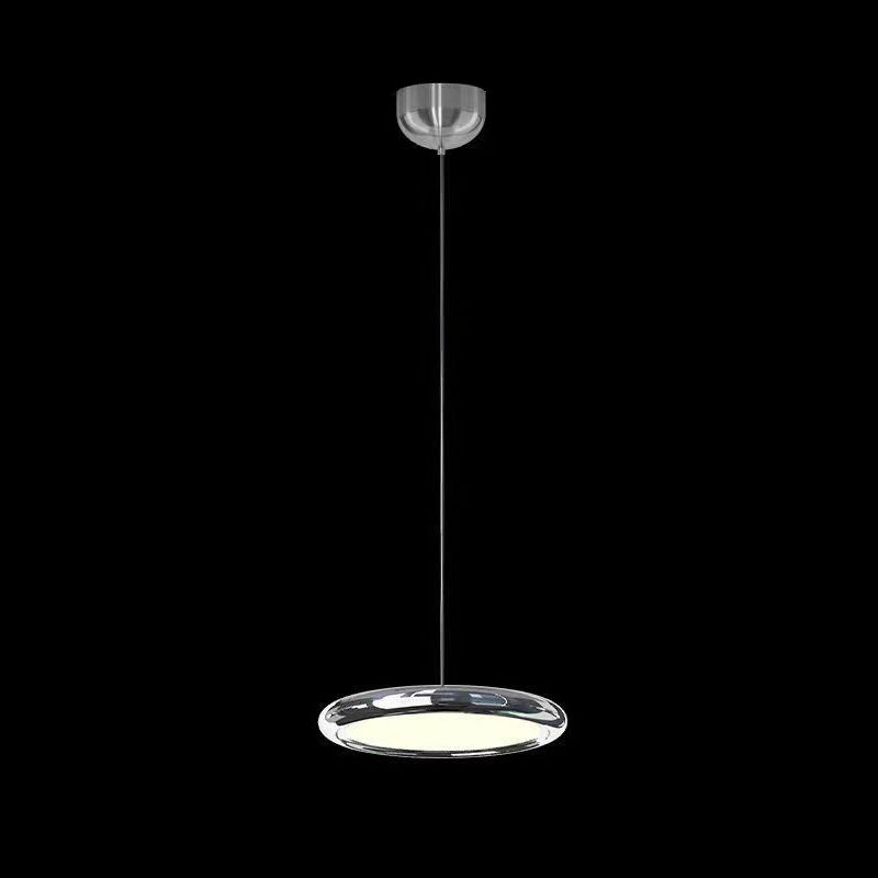 Simplicité Suspension à LED circulaire lampe à manger en métal