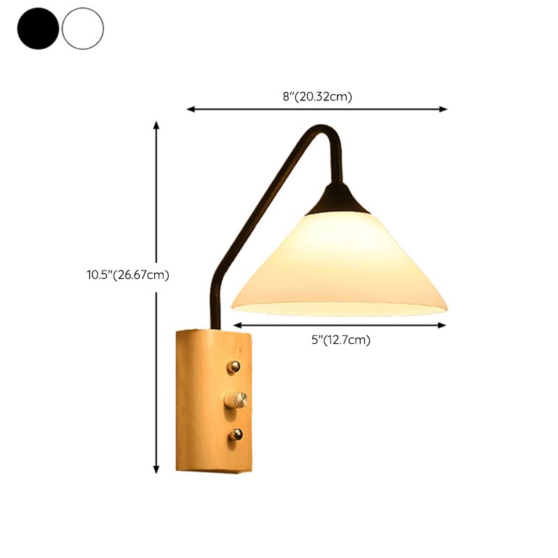 Geometric Shape Wood Wall Lighting Modern Style 1 Light Wall Mounted Light