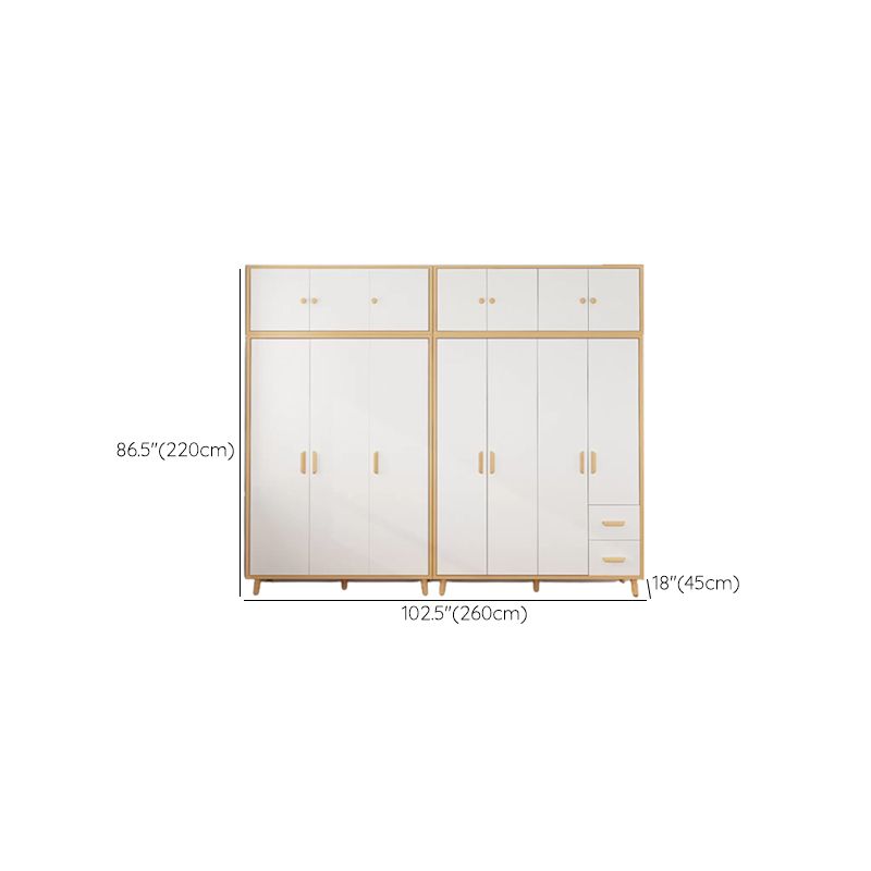 Contemporary Hanging Clothes Rack Solid + Manufactured Wood Kid's Wardrobe