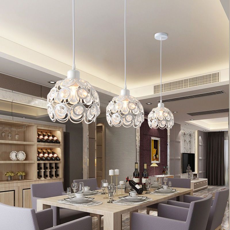 Accoglienza a ciondolo a ciondolo Globe Simplicity Crystal Crystal Dinning Room a sospensione Luce a sospensione