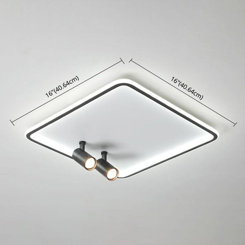 Square Cube Flush Mount Industrial Style Metal LED Flush Light with 6 Spotlights