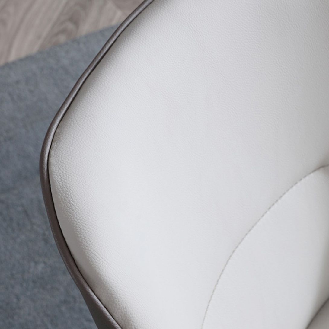 Modern Armless Dining Chairs Faux Leather Wingback Dining Side Chair