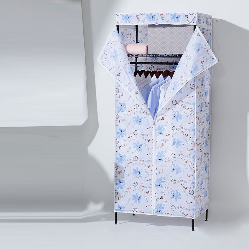 Modern Style Wardrobe Metal 2-Teir Adjustable Shelves Wardrobe Closet