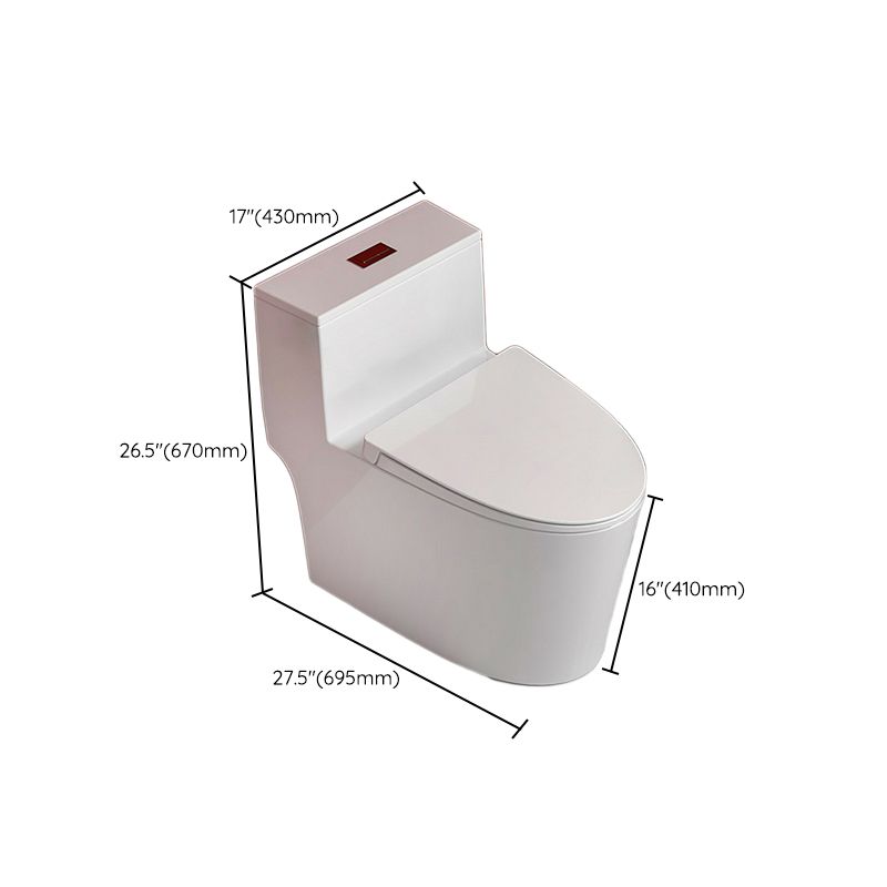 Contemporary One Piece Flush Toilet Floor Mounted Urine Toilet for Bathroom