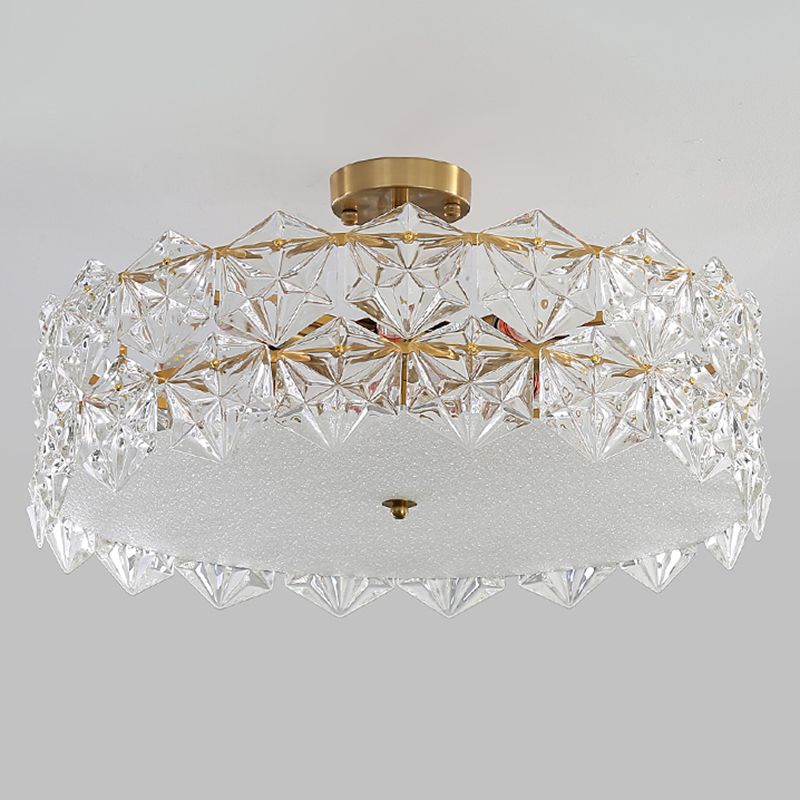 Nordic Ceiling Light Glass Flush Mount Ceiling Light Fixture for Bedroom